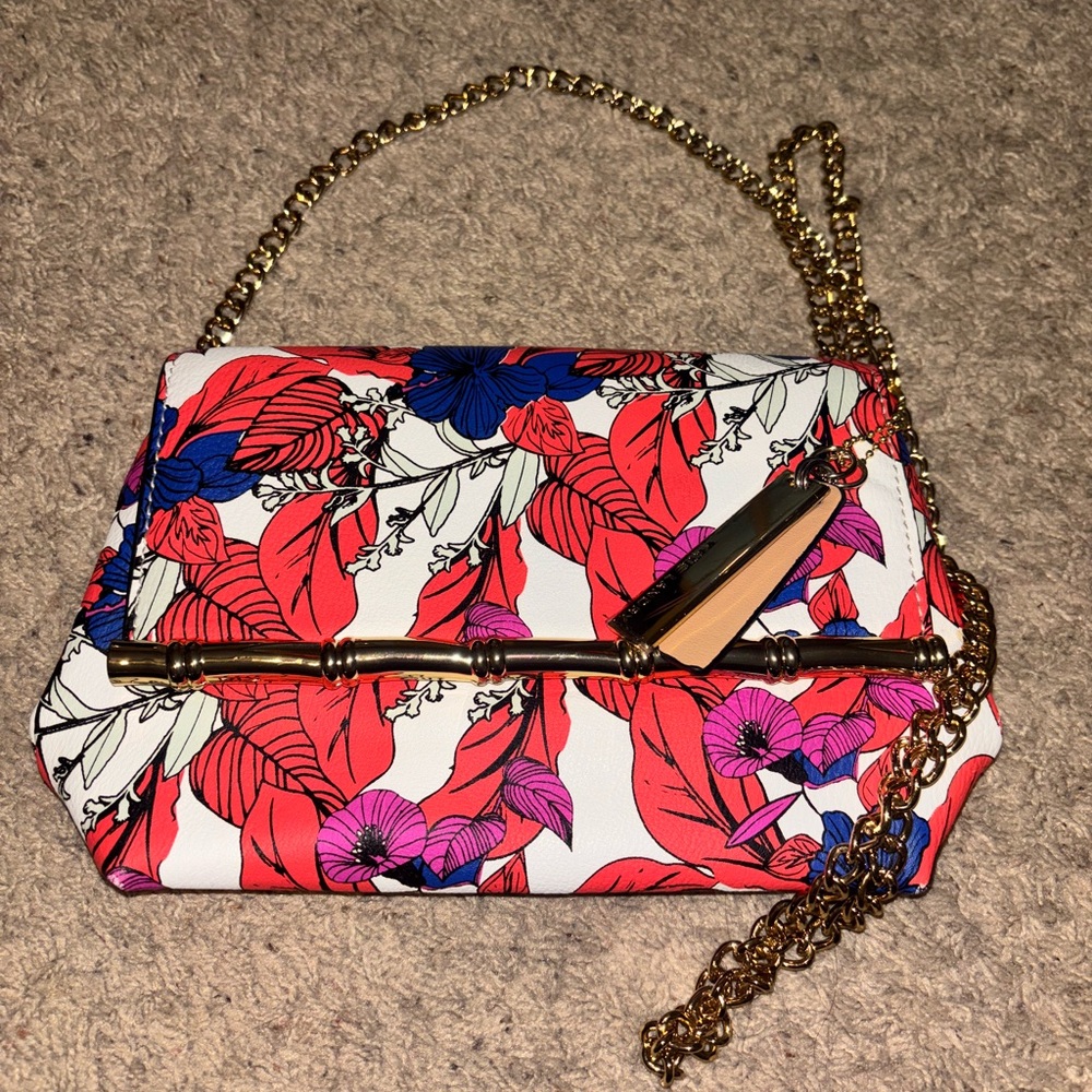 Floral Chain Shoulder Bag